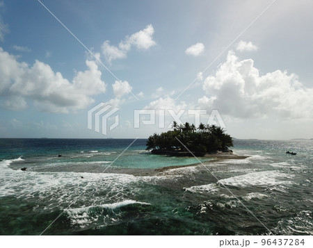 Uninhabited island JEEP island in Chuuk, Micronesia. Here is the world's greatest wreck diving destination.Uninhabited island Fonom island in Chuuk, Micronesia. Here is the world's greatest wreck div 96437284