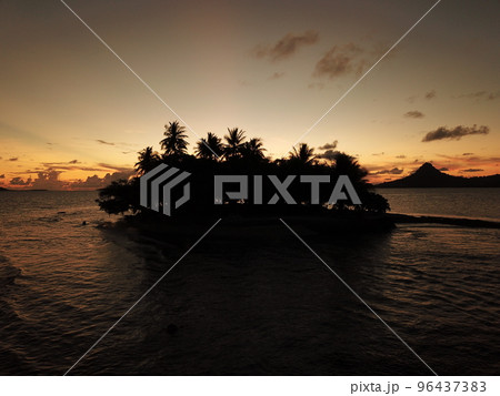 Uninhabited island JEEP island in Chuuk, Micronesia. Here is the world's greatest wreck diving destination.Uninhabited island Fonom island in Chuuk, Micronesia. Here is the world's greatest wreck div 96437383