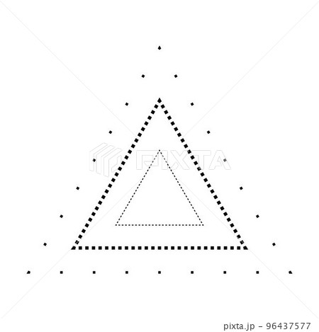 Tracing triangle shape broken line element for preschool, kindergarten and Montessori kids prewriting, drawing and cutting practice activities in vector illustration Tracing triangle shape broken line element for preschool, kindergarten and Montessori kids prewriting, drawing and cutting practice activities in vector illustration 96437577
