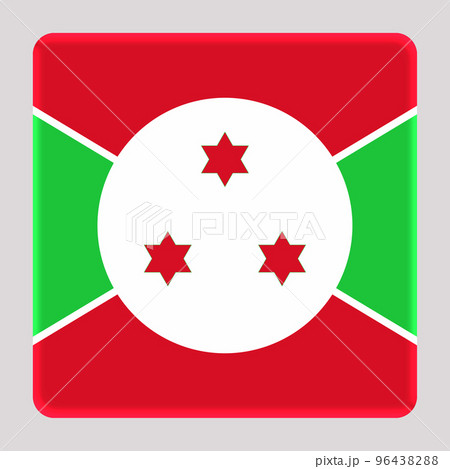 3D Flag of Burundi on square 96438288