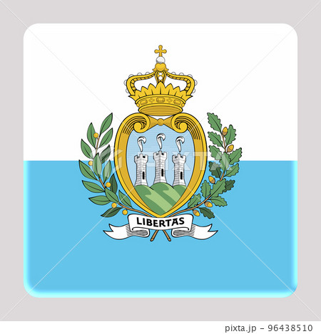 3D Flag of San Marino on square 3D Flag of San Marino on square 96438510