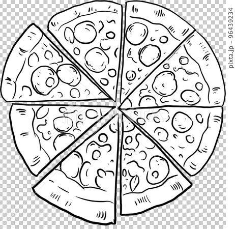Pizza homemae line black and white icon png 96439234