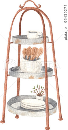 Country house cottage and character watercolor icon png 96439272