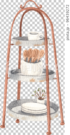 Country house cottage and character watercolor icon png 96439272
