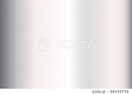 Silver foil background. Metal textured shiny gradient. Stainless glossy surface with reflection. Realistic chrome backdrop. Vector illustration. 96439738