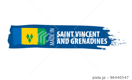 Saint Vincent and the Grenadines flag, vector illustration on a white background Saint Vincent and the Grenadines flag, vector illustration on a white background 96440547