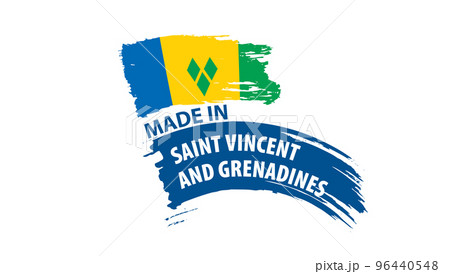 Saint Vincent and the Grenadines flag, vector illustration on a white background Saint Vincent and the Grenadines flag, vector illustration on a white background 96440548
