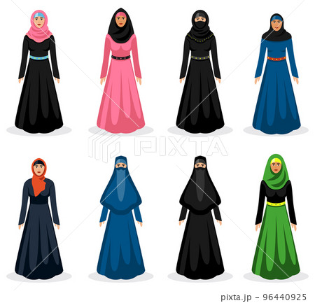 Middle eastern woman vector 96440925
