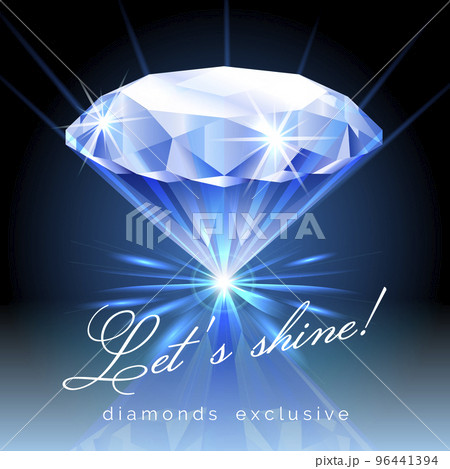Graphic of Shining Diamond with Text 96441394