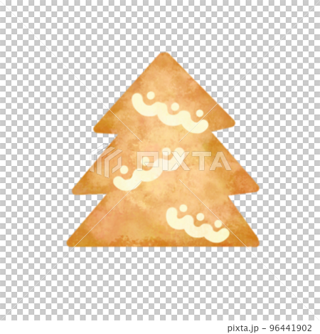 聖誕樹餅乾風格手繪插畫 96441902