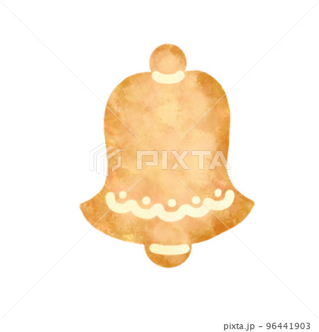 クリスマスベルのクッキー風手描きイラスト 96441903