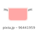 黒い持ち手の付いた赤い両手鍋のイラスト（蓋なし） 96441959