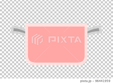 黒い持ち手の付いた赤い両手鍋のイラスト(蓋なし) 黒い持ち手の付いた赤い両手鍋のイラスト(蓋なし) 96441959