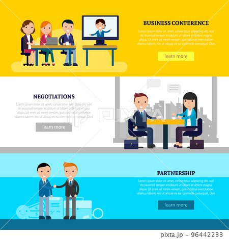 Business Collaboration Horizontal Banners 96442233