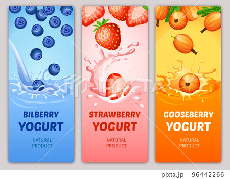 Cartoon Natural Milky Products Vertical Banners Cartoon Natural Milky Products Vertical Banners 96442266