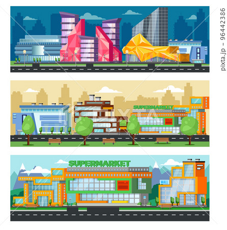 Shopping Mall Horizontal Banners Shopping Mall Horizontal Banners 96442386