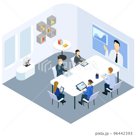 Isometric Business Coaching Concept 96442393
