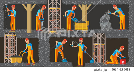 Coal Extraction Industry Horizontal Banners 96442993