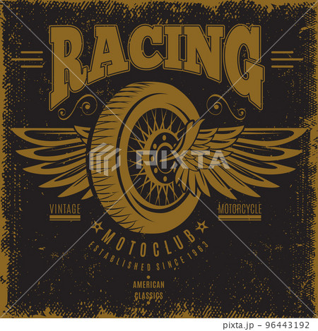 Vintage Moto Club Poster Vintage Moto Club Poster 96443192