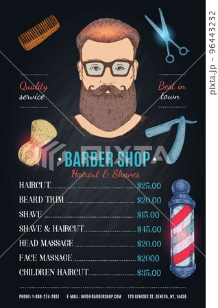 Barber Shop Hipster Style Poster 96443232