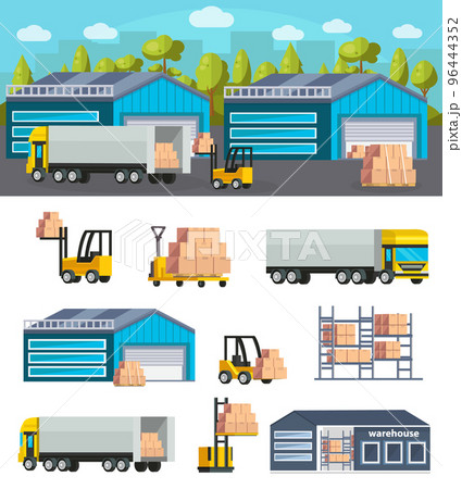 Warehouse Logistics Concept Warehouse Logistics Concept 96444352