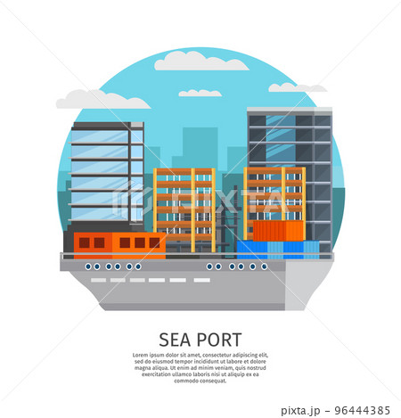 Sea Port Round Design 96444385