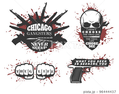Chicago Gangster Quotes Set 96444437