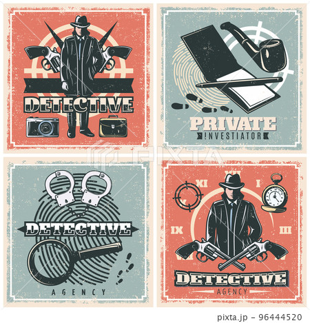 Detective Agency Posters Set Detective Agency Posters Set 96444520