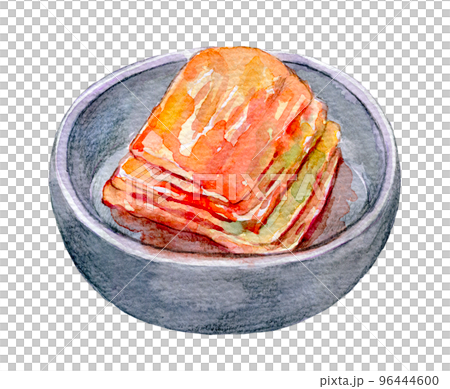 韓国料理　水彩イラスト　キムチ 96444600
