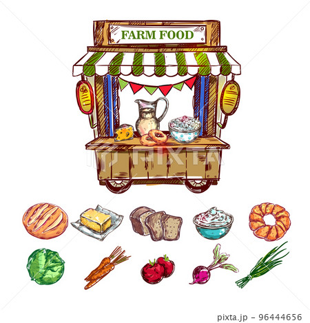 Farm Food Outdoor Shop Composition Farm Food Outdoor Shop Composition 96444656