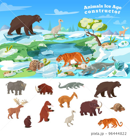 Animals Ice Age Concept 96444822