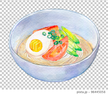 韓国料理 水彩イラスト 冷麺のイラスト素材 [96445058] - PIXTA