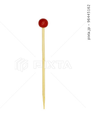 wood stick for fruit isolated on white background. toothpick. wood stick for fruit isolated on white background. toothpick. 96445162