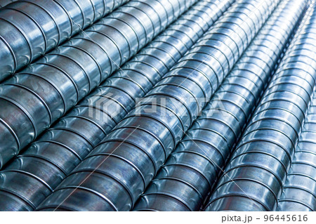 background of shiny pipes for ventilation 96445616