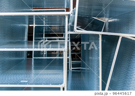 background of shiny pipes for ventilation background of shiny pipes for ventilation 96445617