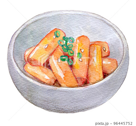 韓国料理　水彩イラスト　トッポッキ 96445752