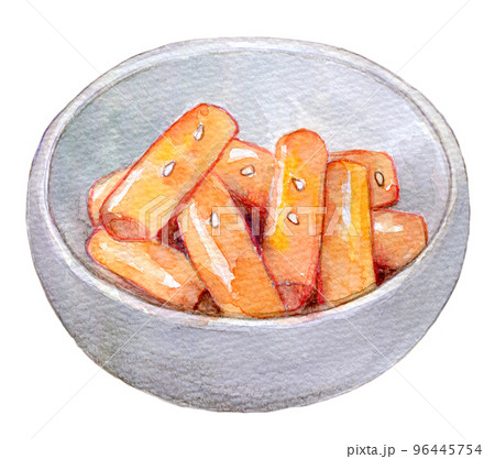 韓国料理　水彩イラスト　トッポッキ 96445754