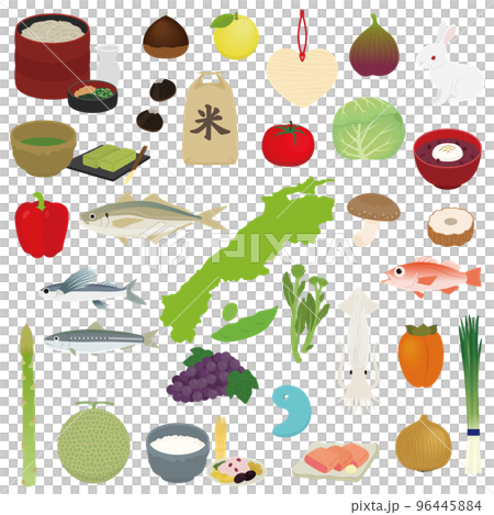 Illustration of special products of Shimane Prefecture 96445884