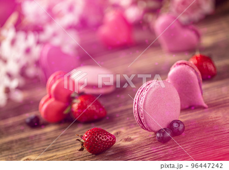 French pink macaron 96447242