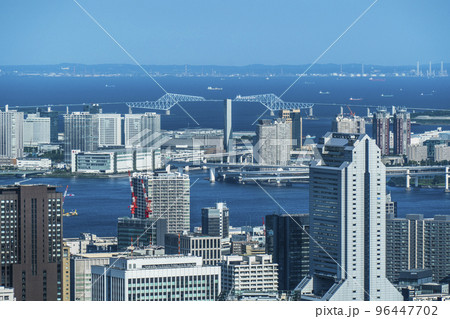 東京の都市風景　東京ゲートブリッジ　千葉方面の海景【東京都・港区】 96447702