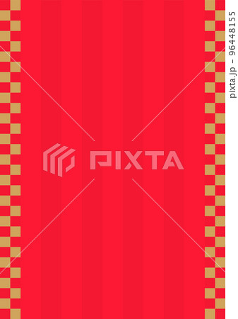 おしゃれで華やかな和モダンデザインの背景・バナー・フレーム - お正月のイメージ素材 - A4比率 おしゃれで華やかな和モダンデザインの背景・バナー・フレーム - お正月のイメージ素材 - A4比率 96448155