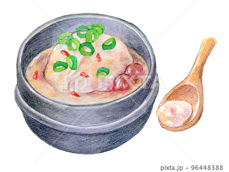 韓国料理　水彩イラスト　参鶏湯 96448388