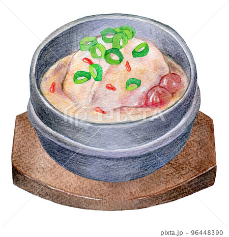 韓国料理　水彩イラスト　参鶏湯 96448390