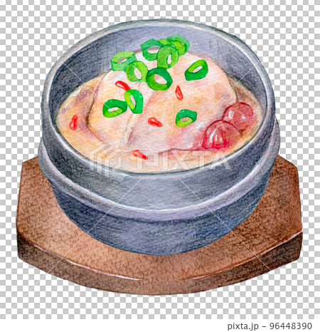 韓国料理　水彩イラスト　参鶏湯 96448390