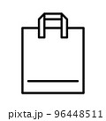 Shopping bag icon. Paper bag. Pictogram isolated on a white background. 96448511