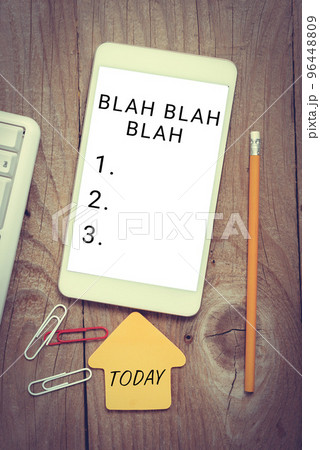 Conceptual display Blah Blah Blah. Business overview Talking too much false information gossips nonsense speaking Conceptual display Blah Blah Blah. Business overview Talking too much false information gossips nonsense speaking 96448809
