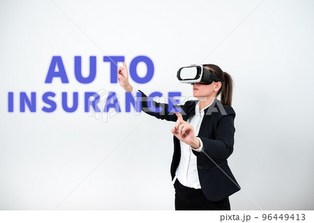 Conceptual display Auto Insurance. Business showcase Protection against financial loss in case of accident Conceptual display Auto Insurance. Business showcase Protection against financial loss in case of accident 96449413