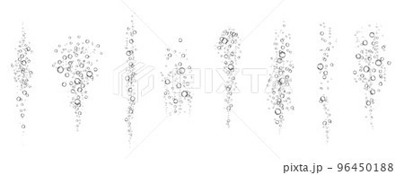 Oxygen air bubbles  flow  in water on white  background. 96450188