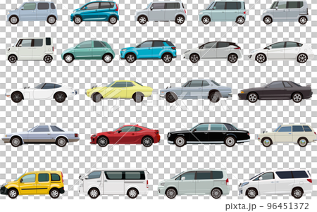 自動車各種セットのイラスト素材 [96451372] - PIXTA