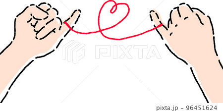 手書き 手 運命の赤い糸 手書き 手 運命の赤い糸 96451624